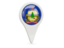 Flag of state of Vermont. Round pin icon. Download icon