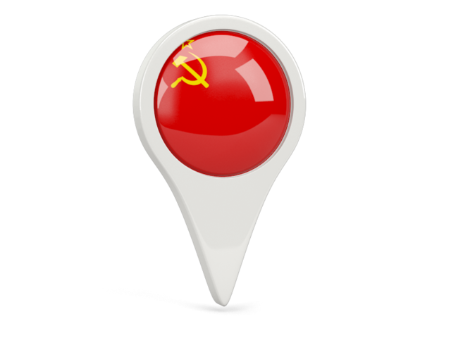 Round pin icon. Download flag icon of Soviet Union at PNG format