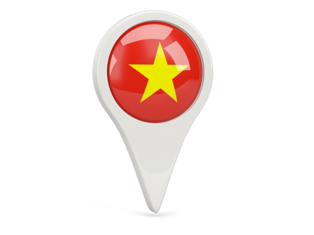 Round pin icon. Download flag icon of Vietnam at PNG format