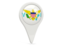 Virgin Islands of the United States. Round pin icon. Download icon.