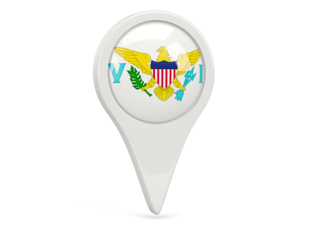 Round pin icon. Download flag icon of Virgin Islands of the United States at PNG format