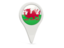 Wales. Round pin icon. Download icon.