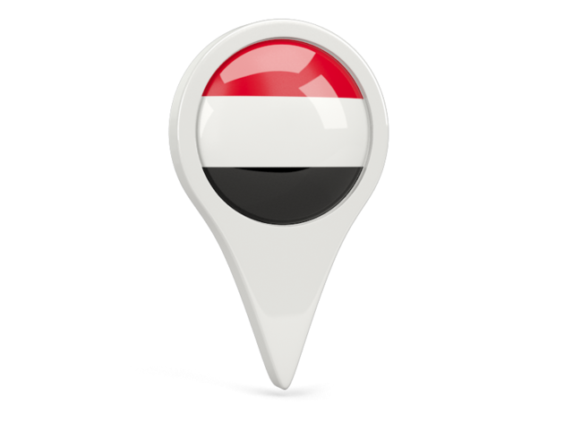 Round pin icon. Download flag icon of Yemen at PNG format