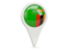 Zambia. Round pin icon. Download icon.