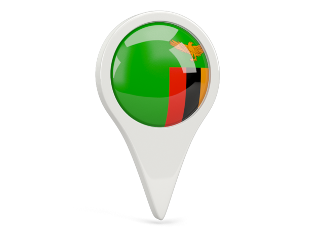 Round pin icon. Download flag icon of Zambia at PNG format