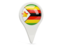 Zimbabwe. Round pin icon. Download icon.