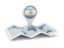 Argentina. Round pin with map. Download icon.