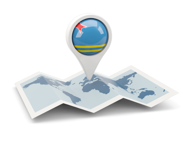 Round pin with map. Download flag icon of Aruba at PNG format
