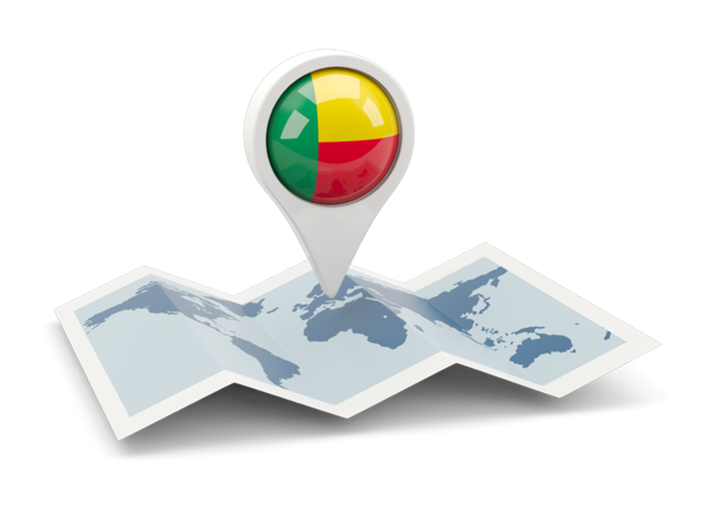 Round pin with map. Download flag icon of Benin at PNG format