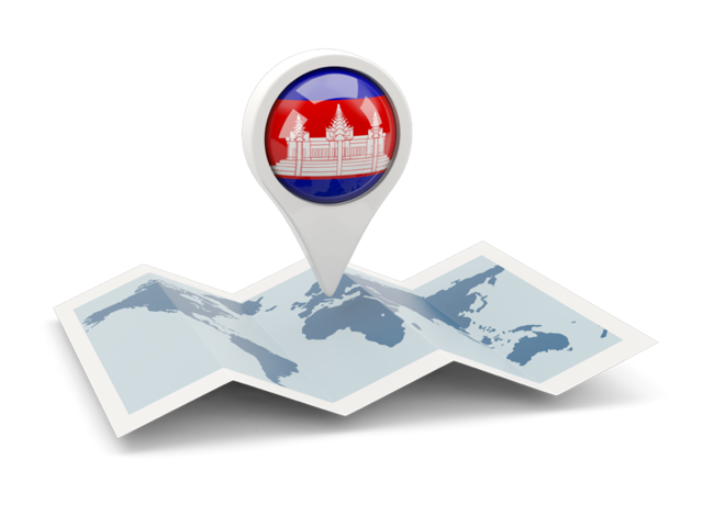 Round pin with map. Download flag icon of Cambodia at PNG format