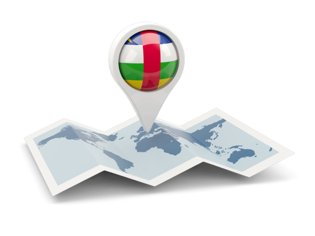 Round pin with map. Download flag icon of Central African Republic at PNG format
