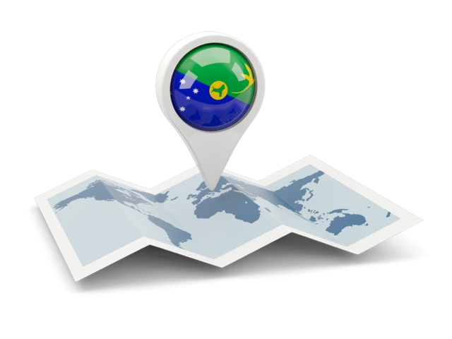 Round pin with map. Download flag icon of Christmas Island at PNG format