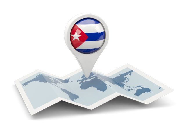 Round pin with map. Download flag icon of Cuba at PNG format