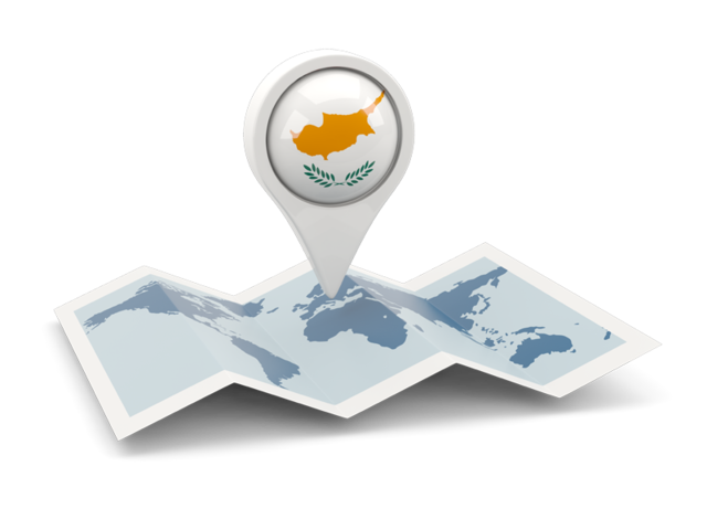 Round pin with map. Download flag icon of Cyprus at PNG format