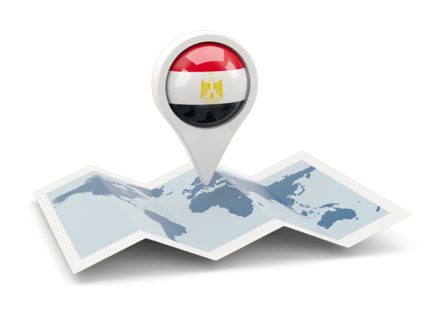 Round pin with map. Download flag icon of Egypt at PNG format