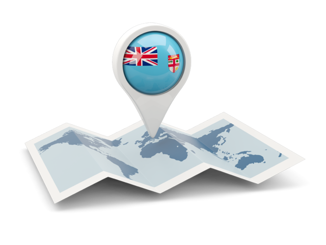 Round pin with map. Download flag icon of Fiji at PNG format