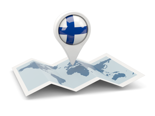 Round pin with map. Download flag icon of Finland at PNG format