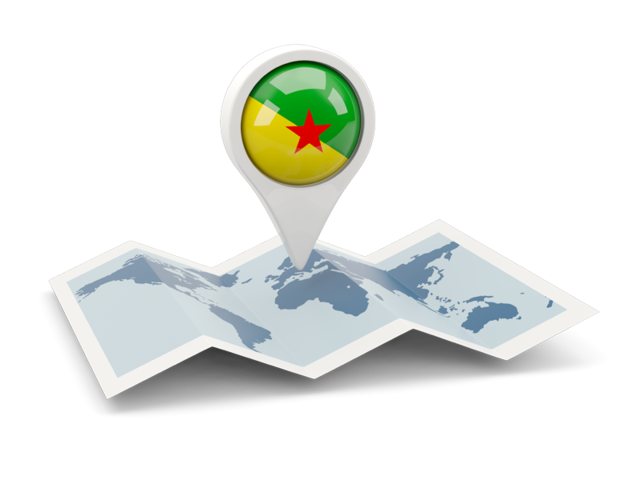 Round pin with map. Download flag icon of French Guiana at PNG format