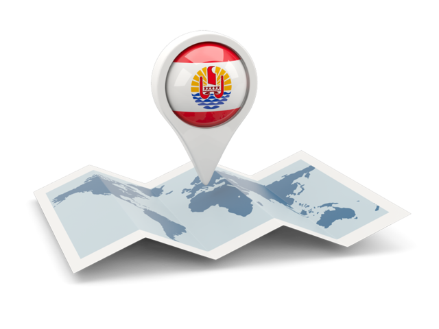 Round pin with map. Download flag icon of French Polynesia at PNG format