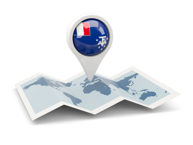 Round pin with map. Download flag icon of French Southern and Antarctic Lands at PNG format