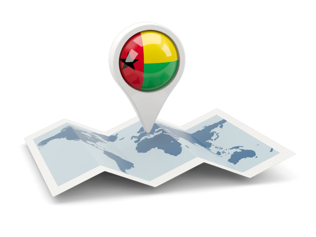 Round pin with map. Download flag icon of Guinea-Bissau at PNG format