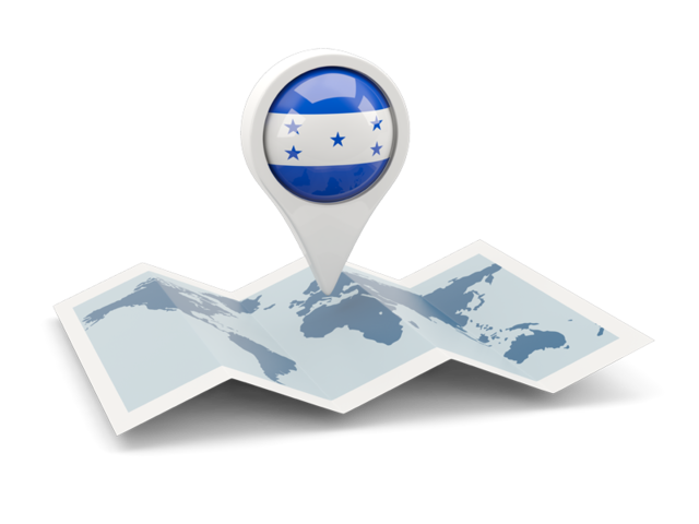 Round pin with map. Download flag icon of Honduras at PNG format