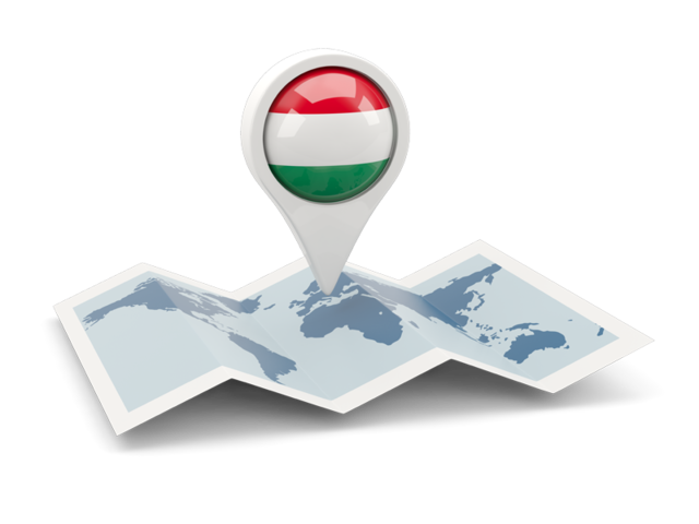 Round pin with map. Download flag icon of Hungary at PNG format