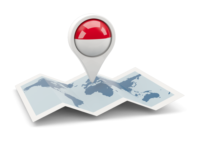 Round pin with map. Download flag icon of Indonesia at PNG format