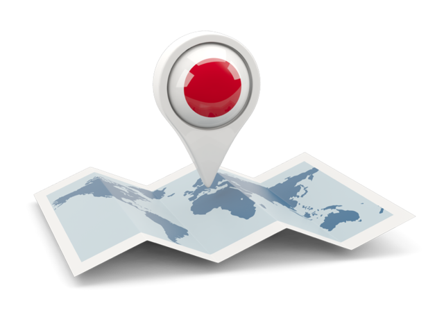 Round pin with map. Download flag icon of Japan at PNG format