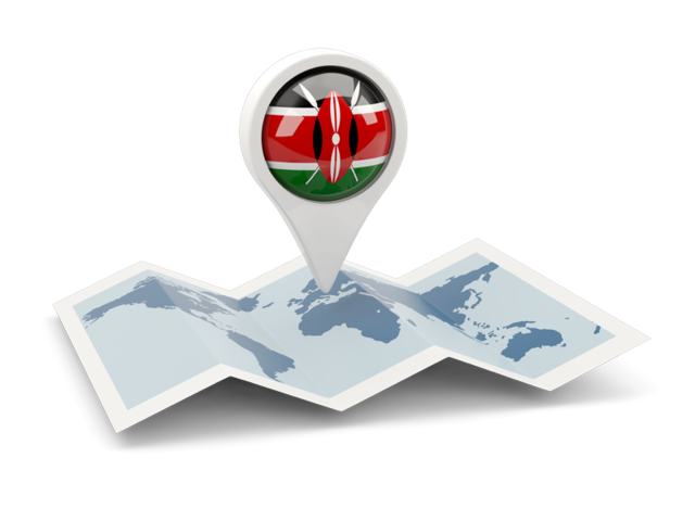 Round pin with map. Download flag icon of Kenya at PNG format