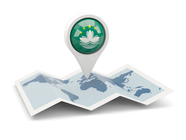 Round pin with map. Download flag icon of Macao at PNG format