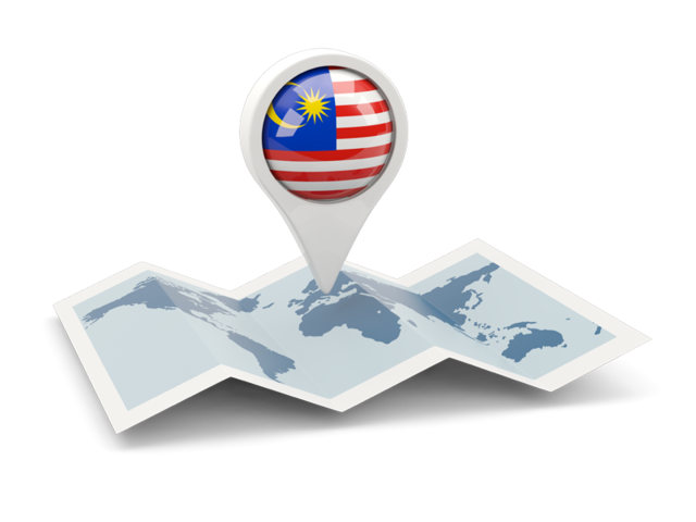 Round pin with map. Download flag icon of Malaysia at PNG format