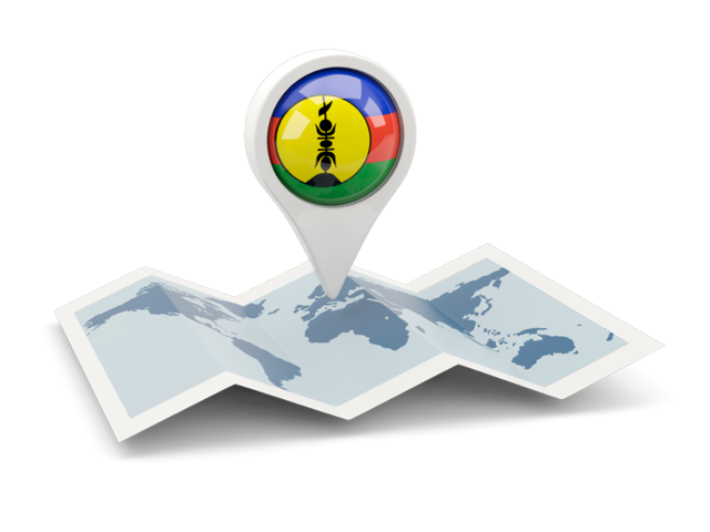 Round pin with map. Download flag icon of New Caledonia at PNG format