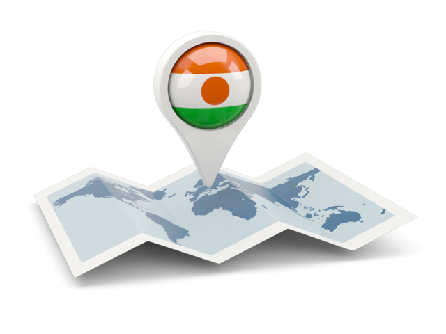 Round pin with map. Download flag icon of Niger at PNG format