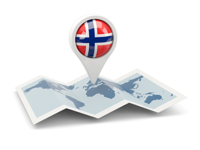 Круглая иконка над картой мира. Скачать флаг. Норвегия