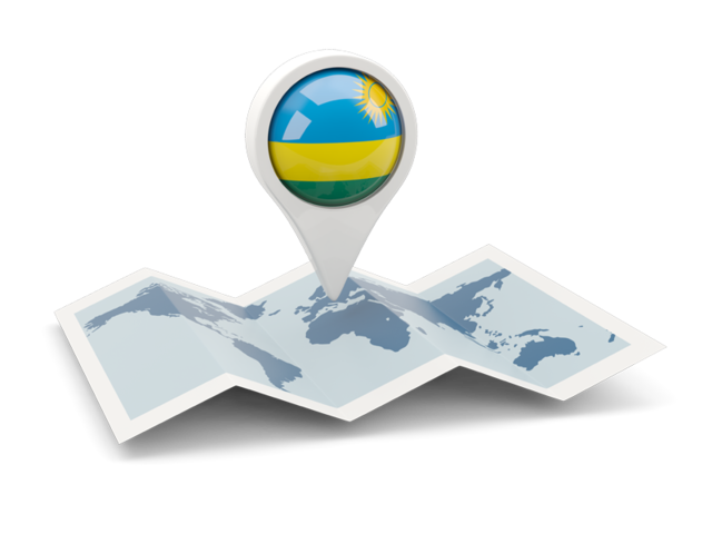 Round pin with map. Download flag icon of Rwanda at PNG format