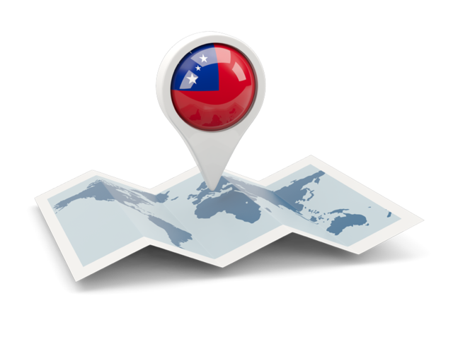 Round pin with map. Download flag icon of Samoa at PNG format