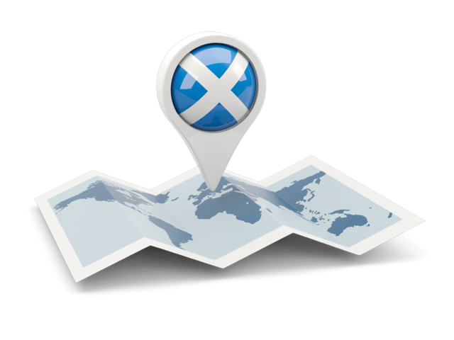 Round pin with map. Download flag icon of Scotland at PNG format