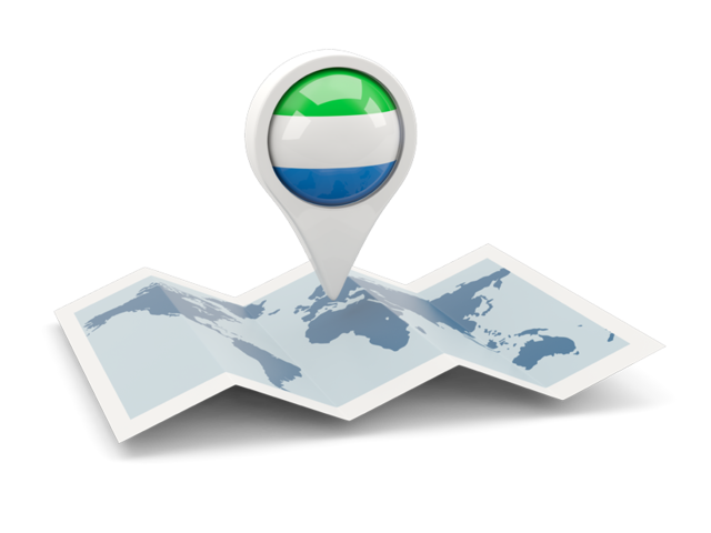 Round pin with map. Download flag icon of Sierra Leone at PNG format