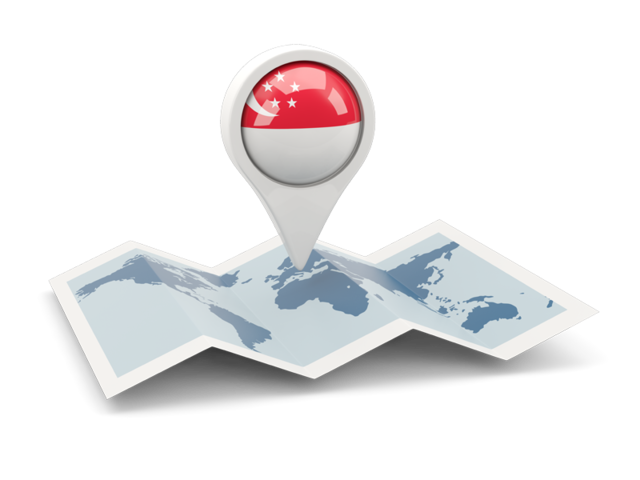 Round pin with map. Download flag icon of Singapore at PNG format