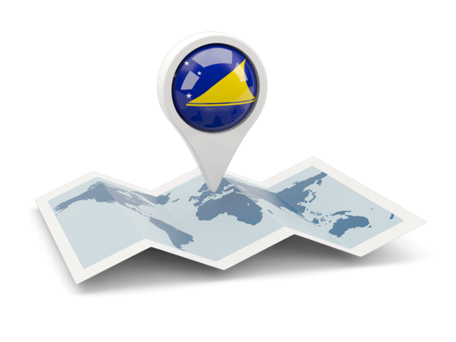 Round pin with map. Download flag icon of Tokelau at PNG format