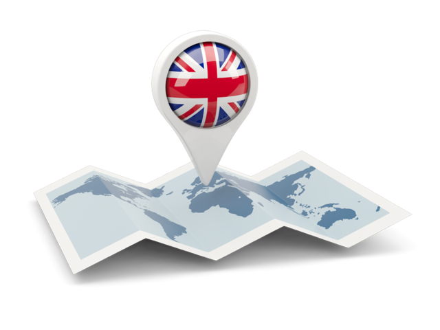 Round pin with map. Download flag icon of United Kingdom at PNG format