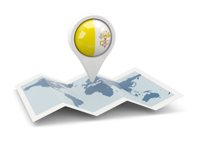 Round pin with map. Download flag icon of Vatican City at PNG format