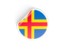 Aland Islands. Round sticker. Download icon.