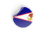 American Samoa. Round sticker. Download icon.