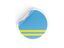 Aruba. Round sticker. Download icon.