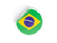 Brazil. Round sticker. Download icon.