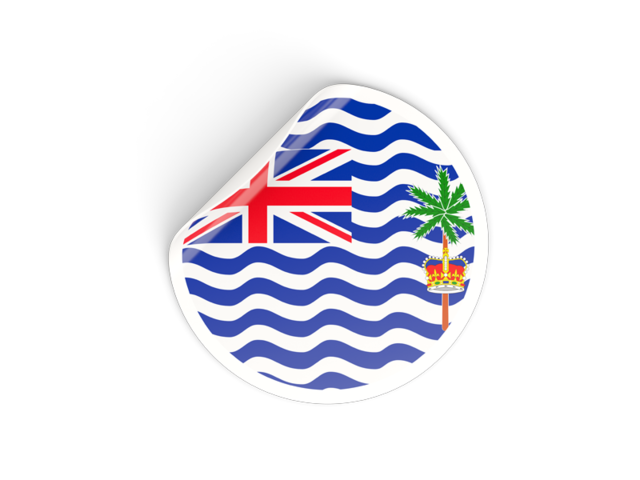 Round sticker. Download flag icon of British Indian Ocean Territory at PNG format