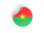 Burkina Faso. Round sticker. Download icon.