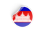 Cambodia. Round sticker. Download icon.
